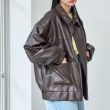 レザーライクビッグジャケット[品番：COEW0005125]｜coen【women
