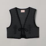 DK.GRAY | MARKET (マーケット)配色刺繍キルティングベスト | coen【women】