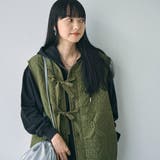 OLIVE | 幾何柄キルトリバーシブルベスト | coen【women】