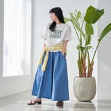 【WEB限定】Dickies(ディッキーズ)イージーフレアスカート(デニム) | coen【women】 | 詳細画像4
