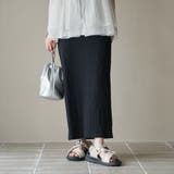 BLACK | リブナロースカート | coen【women】