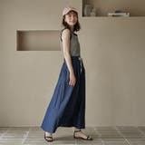 コットンレーヨンデニムパネルフレアスカート | coen【women】 | 詳細画像18 