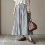 コットンレーヨンデニムパネルフレアスカート | coen【women】 | 詳細画像2 