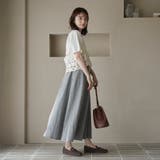 コットンレーヨンデニムパネルフレアスカート | coen【women】 | 詳細画像6 