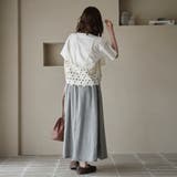 コットンレーヨンデニムパネルフレアスカート | coen【women】 | 詳細画像7 