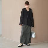 サテンAラインスカート | coen【women】 | 詳細画像5