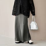 DK.GRAY | サテンAラインスカート | coen【women】