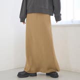 BEIGE | サテンAラインスカート | coen【women】
