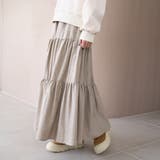 BEIGE | ウールライクガーゼティアードスカート | coen【women】