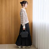 コットンタイプライター シャーリングティアードスカート | coen【women】 | 詳細画像8 