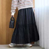 コットンタイプライター シャーリングティアードスカート | coen【women】 | 詳細画像9 