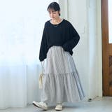 リネンレーヨンティアードスカート | coen【women】 | 詳細画像2 