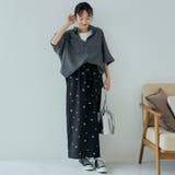 【セットアップ対応】フラワー刺繍イージーナロースカート | coen【women】 | 詳細画像2