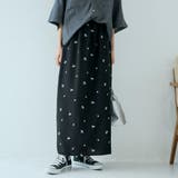 【セットアップ対応】フラワー刺繍イージーナロースカート | coen【women】 | 詳細画像5