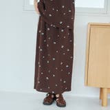 DK.BROWN | 【セットアップ対応】フラワー刺繍イージーナロースカート | coen【women】