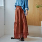 裾レース刺繍ティアードスカート | coen【women】 | 詳細画像13