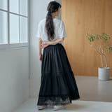裾レース刺繍ティアードスカート | coen【women】 | 詳細画像4