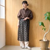 フェザーレース刺繍 ラップ巻き風レイヤードスカート | coen【women】 | 詳細画像12