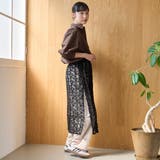 フェザーレース刺繍 ラップ巻き風レイヤードスカート | coen【women】 | 詳細画像13