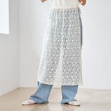 フラワーレースチュールラップスカート | coen【women】 | 詳細画像1 