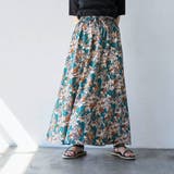 BEIGE | 【WEB限定】ボタニカルプリントフレアスカート | coen【women】