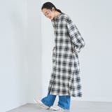 オンブレチェックライトネルシャツワンピース | coen【women】 | 詳細画像3 