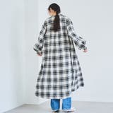 オンブレチェックライトネルシャツワンピース | coen【women】 | 詳細画像4 