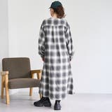 オンブレチェックライトネルシャツワンピース | coen【women】 | 詳細画像9 
