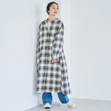 OFF WHITE | オンブレチェックライトネルシャツワンピース | coen【women】