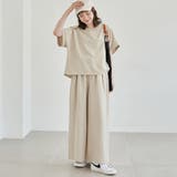 BEIGE | 【セットアイテム】リネンタッチTブラウスセットアップ | coen【women】