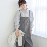 フロントジップデザインデニムサロペット | coen【women】 | 詳細画像1 