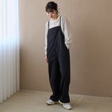 BLACK | ポリツイルサロペット | coen【women】