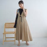 BEIGE | 【接触冷感/UVカット】C.mt 撥水Vネックフレアジャンスカ | coen【women】