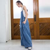 コットンレーヨンデニムサロペット | coen【women】 | 詳細画像18 