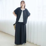 【接触冷感/UVカット/セットアイテム】リネンタッチTブラウスセットアップ | coen【women】 | 詳細画像2