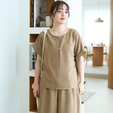 【接触冷感/UVカット/セットアイテム】リネンタッチTブラウスセットアップ | coen【women】 | 詳細画像25