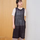 パッチワーク風 透かし編みメッシュニットロングジレ | coen【women】 | 詳細画像13 