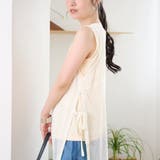 パッチワーク風 透かし編みメッシュニットロングジレ | coen【women】 | 詳細画像8 