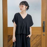 サッカーチェック Vネックオールインワンサロペット | coen【women】 | 詳細画像9