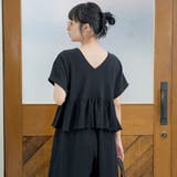 サッカーチェック Vネックオールインワンサロペット | coen【women】 | 詳細画像11