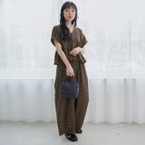 サッカーチェック Vネックオールインワンサロペット | coen【women】 | 詳細画像16