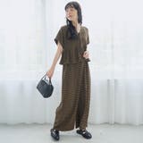 サッカーチェック Vネックオールインワンサロペット | coen【women】 | 詳細画像17