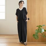 サッカーチェック Vネックオールインワンサロペット | coen【women】 | 詳細画像2