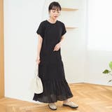 フレンチスリーブ クリンクルティアードワンピース | coen【women】 | 詳細画像1 