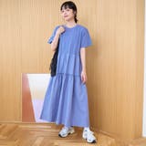 布帛ドッキング ピグメントティアードワンピース | coen【women】 | 詳細画像13 