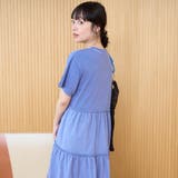 布帛ドッキング ピグメントティアードワンピース | coen【women】 | 詳細画像16 