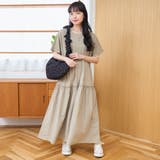 布帛ドッキング ピグメントティアードワンピース | coen【women】 | 詳細画像7 