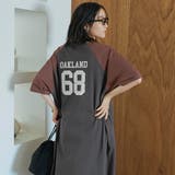 【汗染み軽減】アソートナンバリングロゴプリント ラグランTシャツワンピース | coen【women】 | 詳細画像1