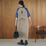 【汗染み軽減】アソートナンバリングロゴプリント ラグランTシャツワンピース | coen【women】 | 詳細画像10