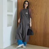 【汗染み軽減】アソートナンバリングロゴプリント ラグランTシャツワンピース | coen【women】 | 詳細画像2